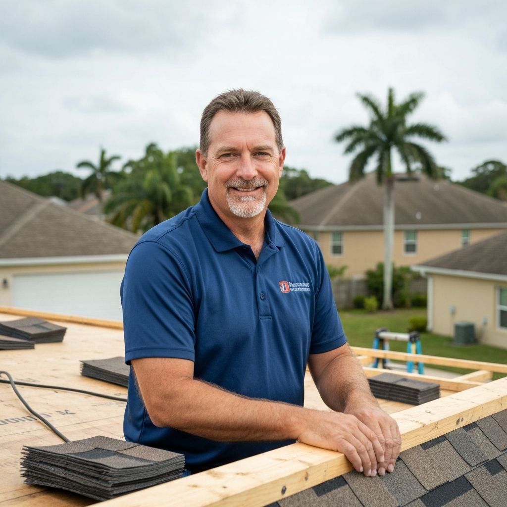 Scott Marone, founder of SCM Roofing, on a Florida job site